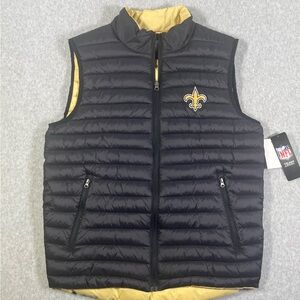 NFL Saints Black Gold Team Vest Size M, New with Tags